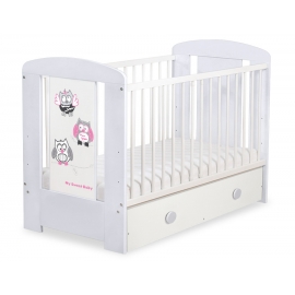 Babysäng 120x60cm Uglor med lådor MAXI