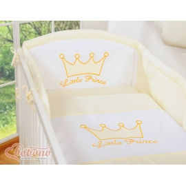 Bäddset / Baby Sängkläder 2-delar Little Prince/Princess cream