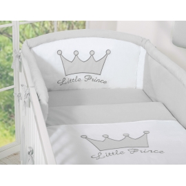 Bäddset / Sängkläder 3-delar- Little Prince/Princess grå