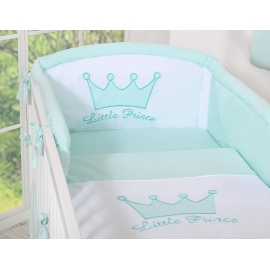 Bäddset / Sängkläder 3-delar- Little Prince/Princess mynta