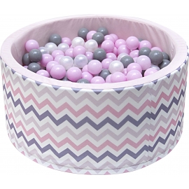 Bollhav med bollar 200 st - rosa ZigZag