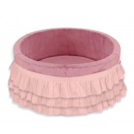 Bollhav med volanger utan bollar, Bollpool - pastel rosa