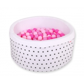 Bollhav minky med 200 bollar, Bollpool - black stjärnor