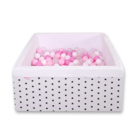 Bollhav minky med 200 bollar, Bollpool - black stjärnor