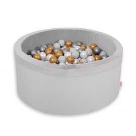 Bollhav minky med 200 bollar, Bollpool - grå