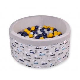 Bollhav minky med 200 bollar, Bollpool - gray kaniner