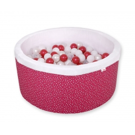 Bollhav minky med 200 bollar, Bollpool- wine red stjärnor