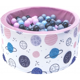 Bollhav rosa med bollar 7cm - planeter