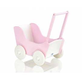 Dockvagn i trä Milla utan bäddset Vit-Rosa