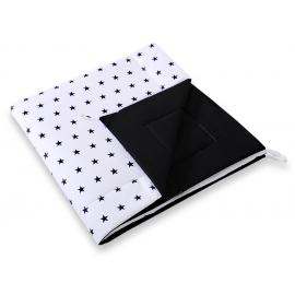 Double-sided Tipitält lekmatta dubbelsidig Black stjärnor/black