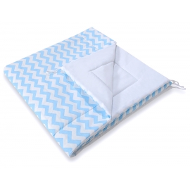 Double-sided Tipitält lekmatta dubbelsidig Chevron blå