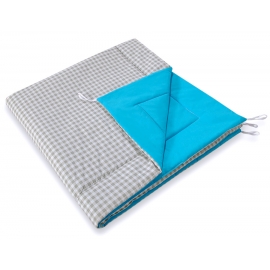 Double-sided Tipitält lekmatta dubbelsidig Grey checkered-turquoise