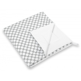 Double-sided Tipitält lekmatta dubbelsidig grey med Vita Prickar