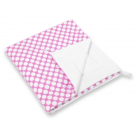 Double-sided Tipitält lekmatta dubbelsidig rosa med Vita Prickar