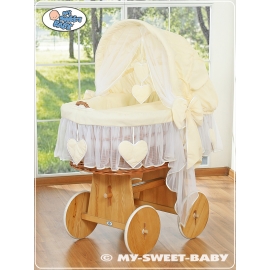 Exklusiv Babykorg på hjul Amelie Cream