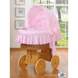 Babykorg på hjul Rosa