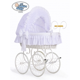 Exklusiv Gammaldags Babykorg Charlotte - vit