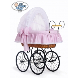Exklusiv Gammaldags Babykorg Christine - White - rosa