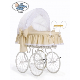 Exklusiv Gammaldags Babykorg med Bäddset Christine - White - beige