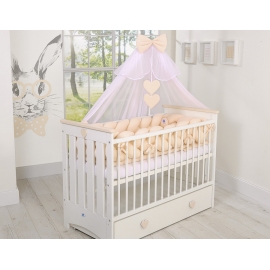 Himmel Stor Myggnät till Babysäng Chiffon vit