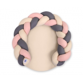 Lekhage Skyddsfläta Kudde med lekmatta- beige-pastel pink-Antracit