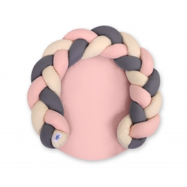 Lekhage Skyddsfläta Kudde med lekmatta- beige-pastel pink-Antracit