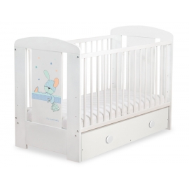 Spjälsäng 120x60cm Dreamy bunny med lådor MAXI