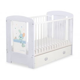Spjälsäng 120x60cm Dreamy bunny med lådor MAXI