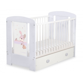 Spjälsäng 120x60cm Dreamy bunny med lådor MAXI