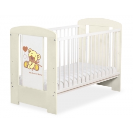 Spjälsäng 120x60cm Nallebjörn med rosett cream no. 5004-10-321