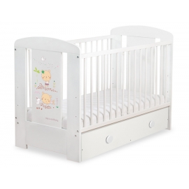 Spjälsäng 120x60cm Sweet bears med lådor MAXI