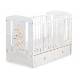 Spjälsäng 120x60cm Sweet bears med lådor MAXI