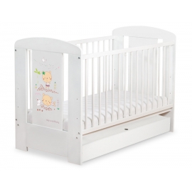 Spjälsäng 120x60cm Sweet bears med lådor STANDARD