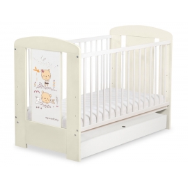 Spjälsäng 120x60cm Sweet bears med lådor STANDARD