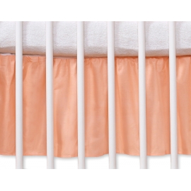 Volang / sängkappa till Babysäng 140x70cm- hjärtan peach