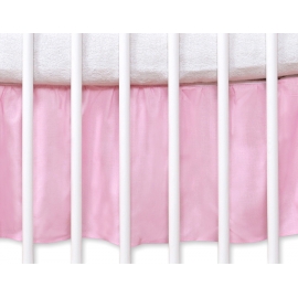 Volang / sängkappa till Babysäng 120x60cm- hjärtan rosa