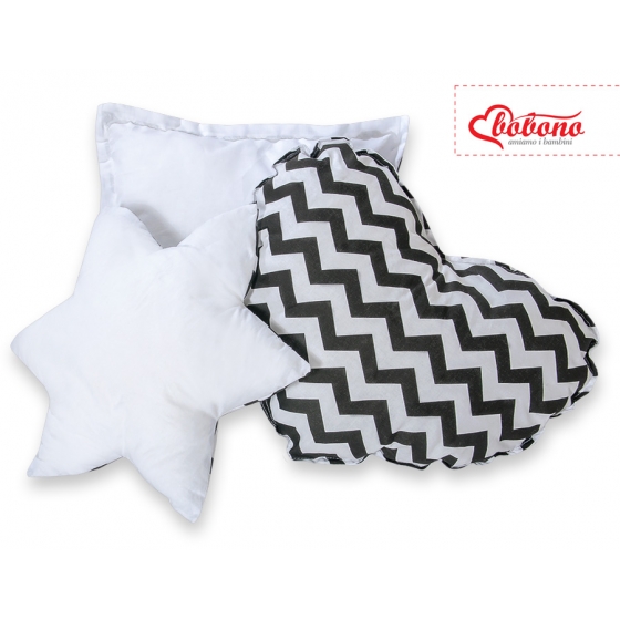 3-delar kuddar - Chevron black