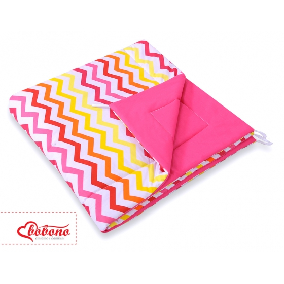 3-delar kuddar - Chevron pink-gelb