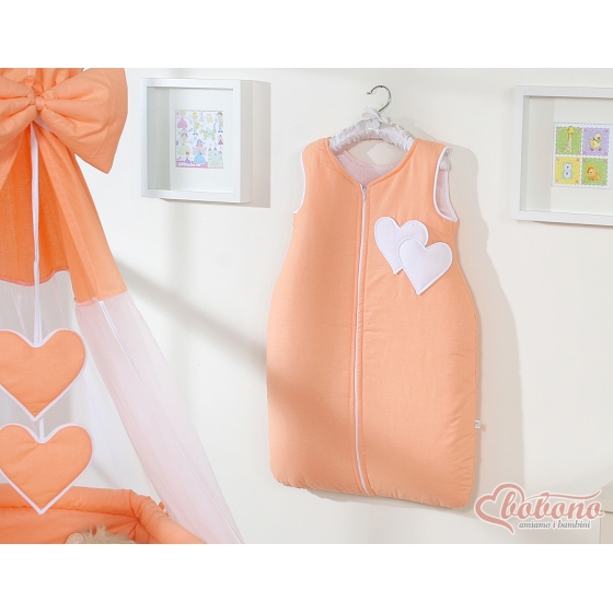 Baby Sovpåse Hjärtan orange