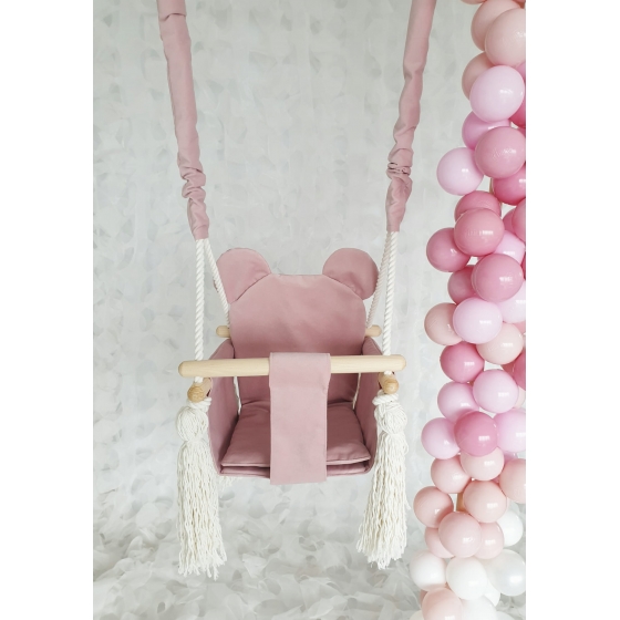 Babygungan med nalleöron Rosa inomhus