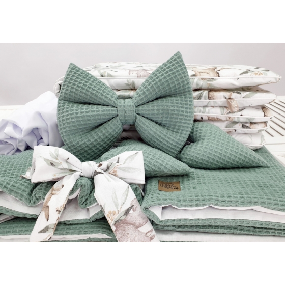 Babykorg bäddset med sänghimmel i modern khaki