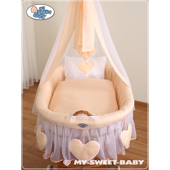 Babykorg med himmel Amelie peach