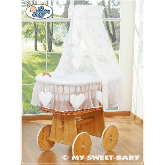 Babykorg med himmel Amelie vit