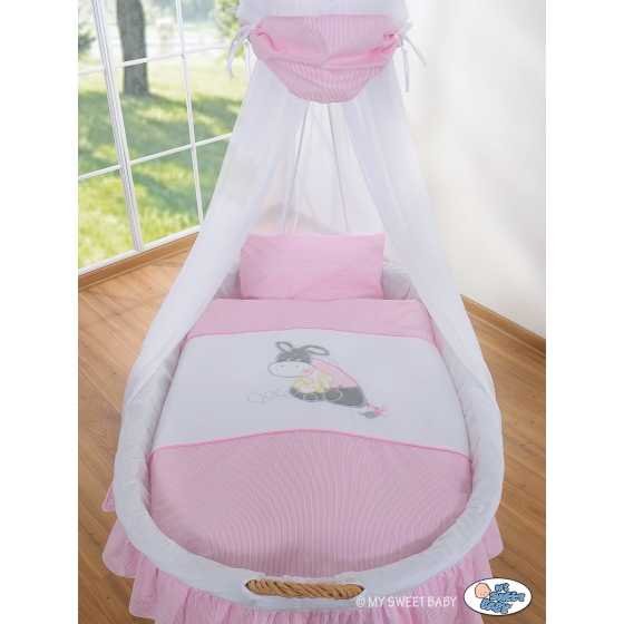 Babykorg med himmel Åsna Luca rosa