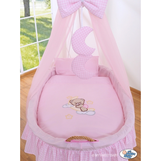 Babykorg med himmel Godnatt rosa