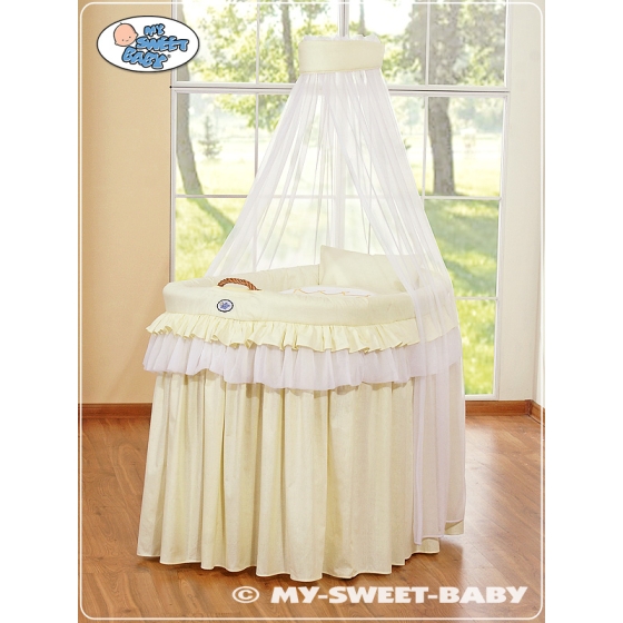 Babykorg med himmel Little Prince/Princess cream