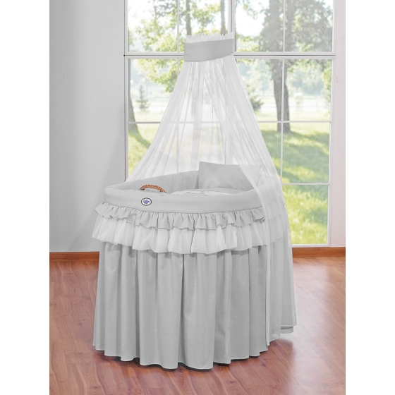 Babykorg med himmel Little Prince/Princess grå