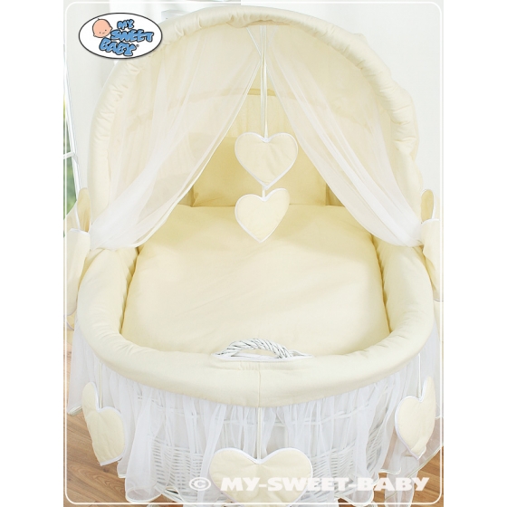 Babykorg med hjul Amelie cream