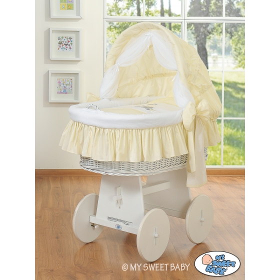 Babykorg med hjul Åsna Luca cream