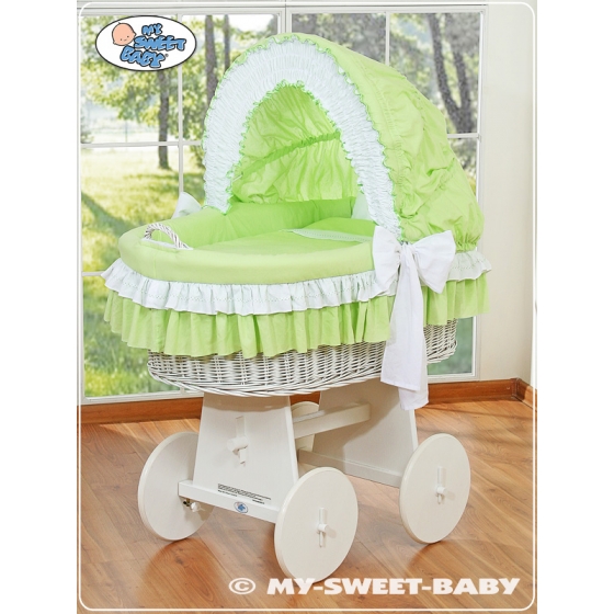 Babykorg med hjul Bellamy grön